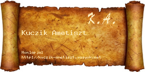 Kuczik Ametiszt névjegykártya